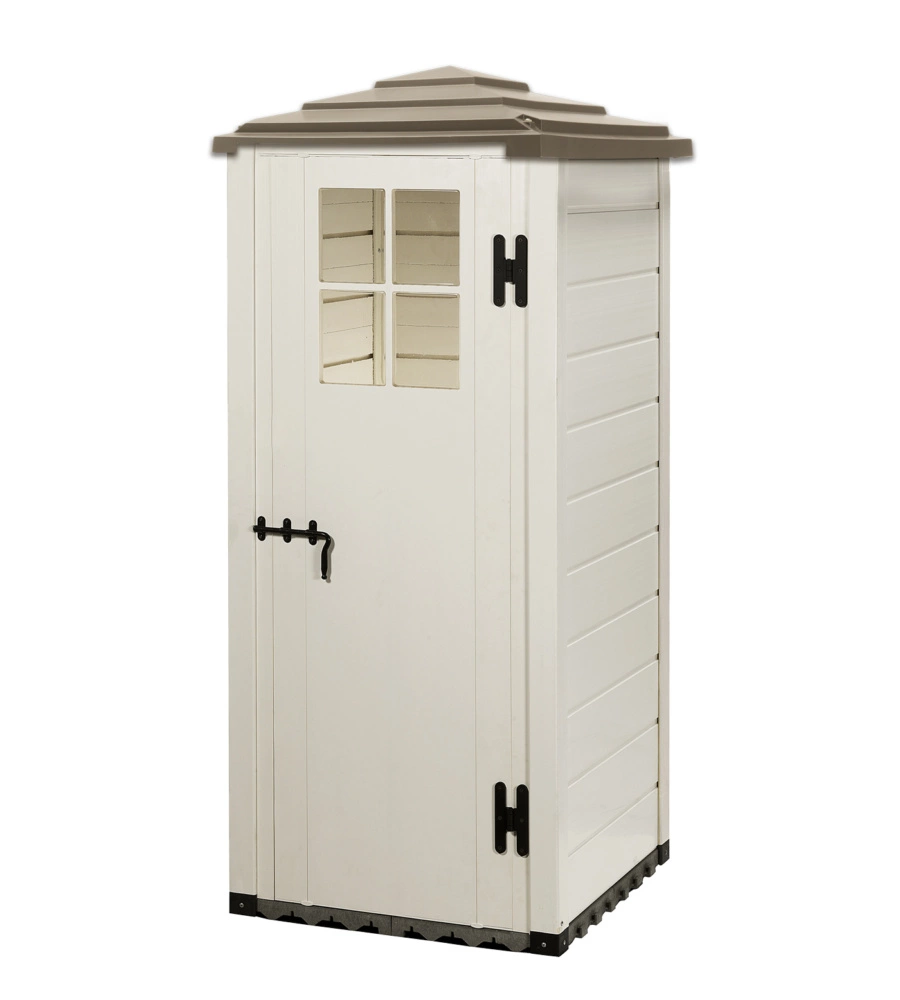 CASETTA DA GIARDINO IN PVC GAROFALO "TUSCANY 80 PAG." L.96,5 X P.96,5 X H.203